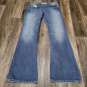 Buckle BKE Jeans Women's 28x33.5 Culture Stretch Flare Boot Cut Distressed Blue